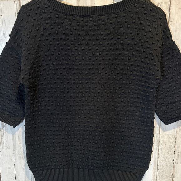 Banana Republic Black Textured Crew Neck Sweater - Picture 2 of 9